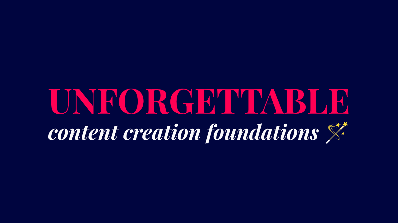 Content Creation Fundamentals