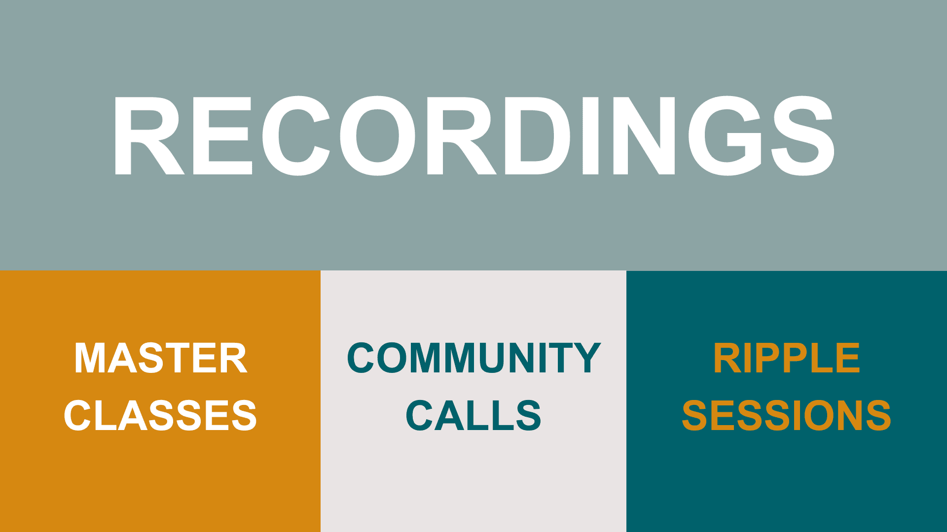 Class Recordings